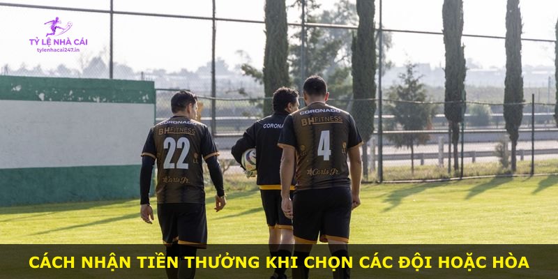 Cách nhận tiền thưởng khi chọn các đội hoặc hòa