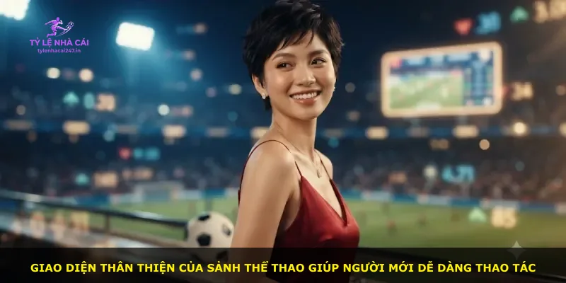 Giao diện thân thiện của sảnh thể thao giúp người mới dễ dàng thao tác