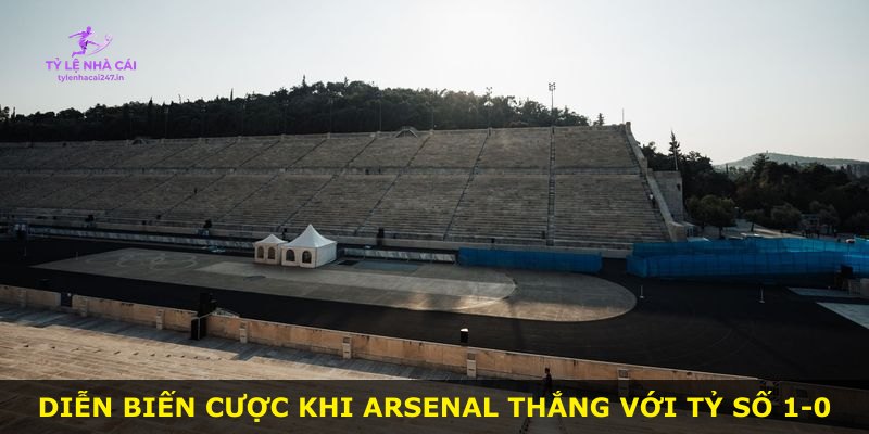 Diễn biến cược khi Arsenal thắng với tỷ số 1-0